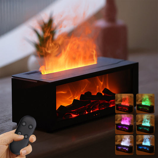 3D Humidifier Flame Fireplace