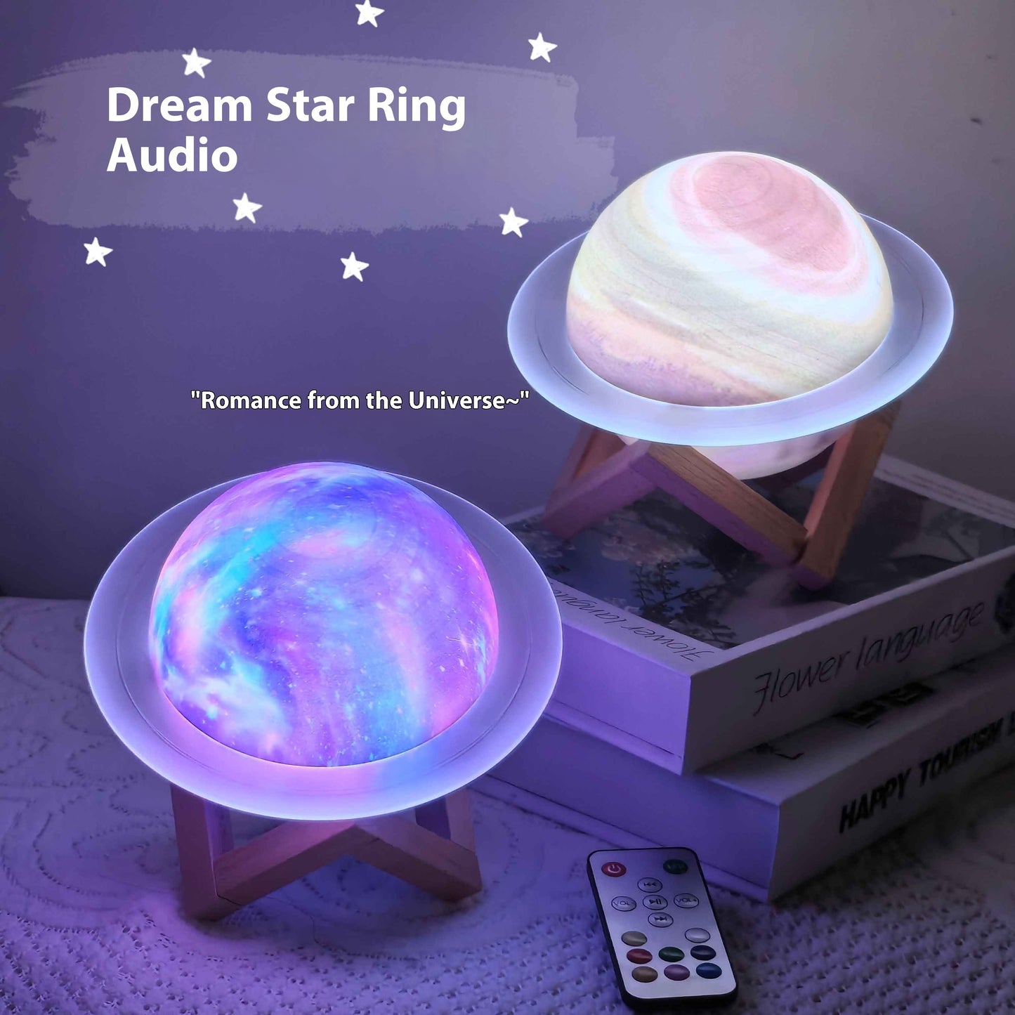 Star Ring Dream Bluetooth Speaker Desktop Decoration Small Night Lamp